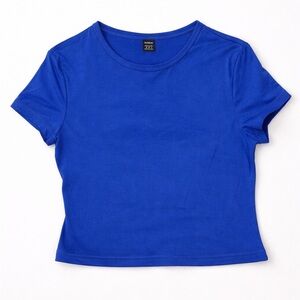 SHEIN Vibrant Blue Crop Top